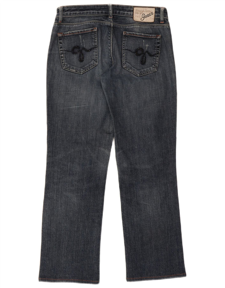 GUESS Damen Straight Jeans W29 L27 Blau