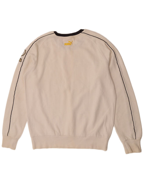 Puma Herren Grafik-Sweatshirt-Pullover, groß, weiße Baumwolle