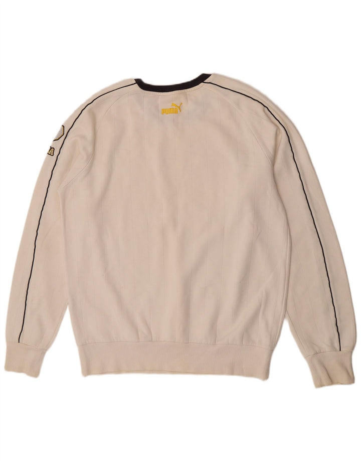 Puma Herren Grafik-Sweatshirt-Pullover, groß, weiße Baumwolle