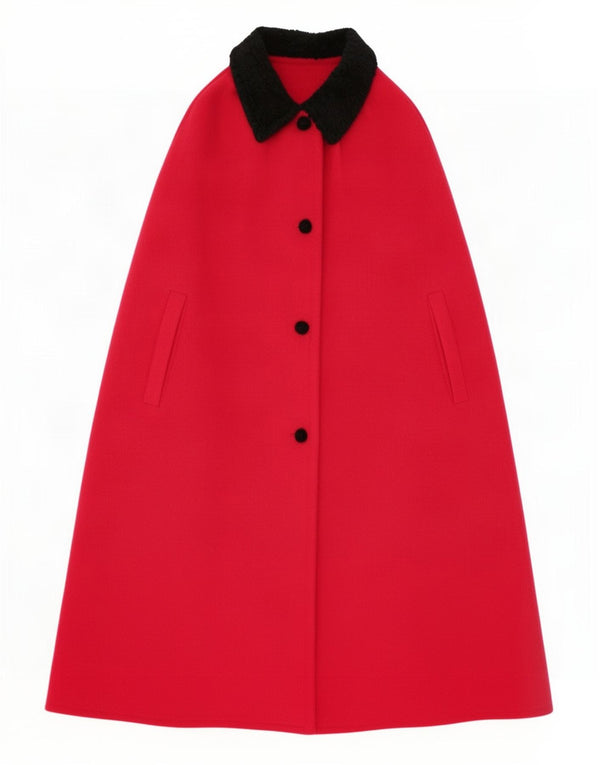 Vintage Damen Cape Mantel Einheitsgröße Rosa