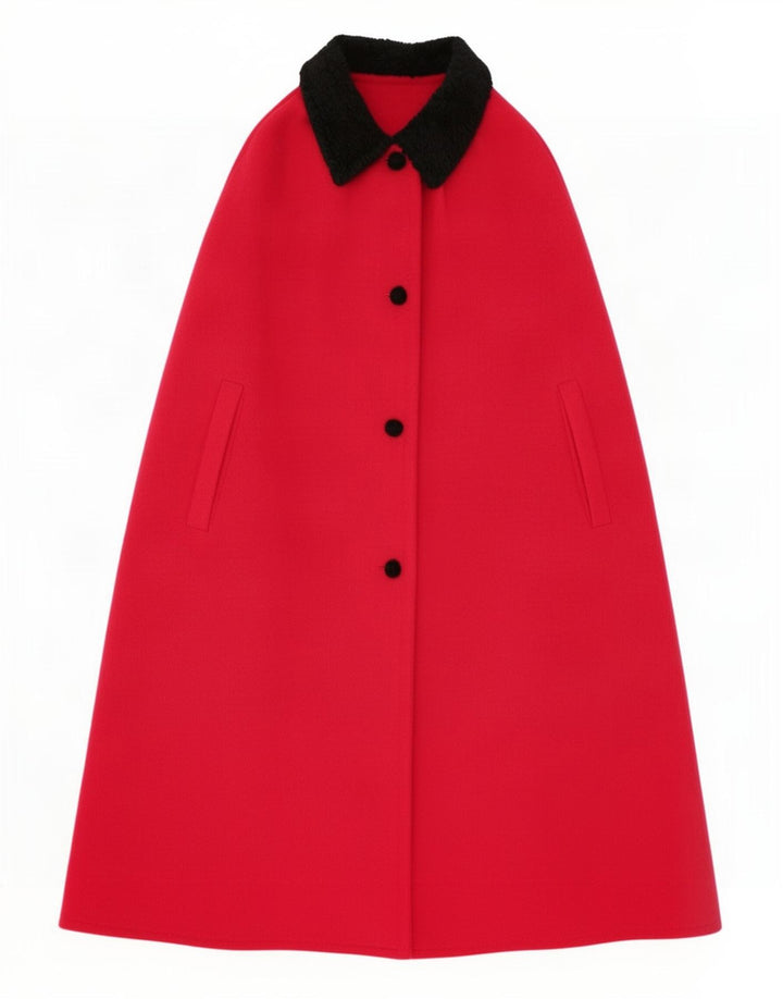 Vintage Damen Cape Mantel Einheitsgröße Rosa