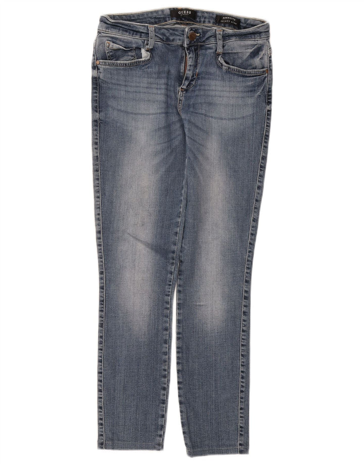 Guess Damen Annette Skinny Jeans W29 L26 Blaue Baumwolle