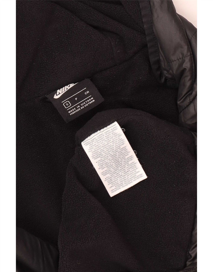 Nike Herren-Jacke mit Kapuze, gepolstert, Größe 36, Größe S, Schwarz, Polyester