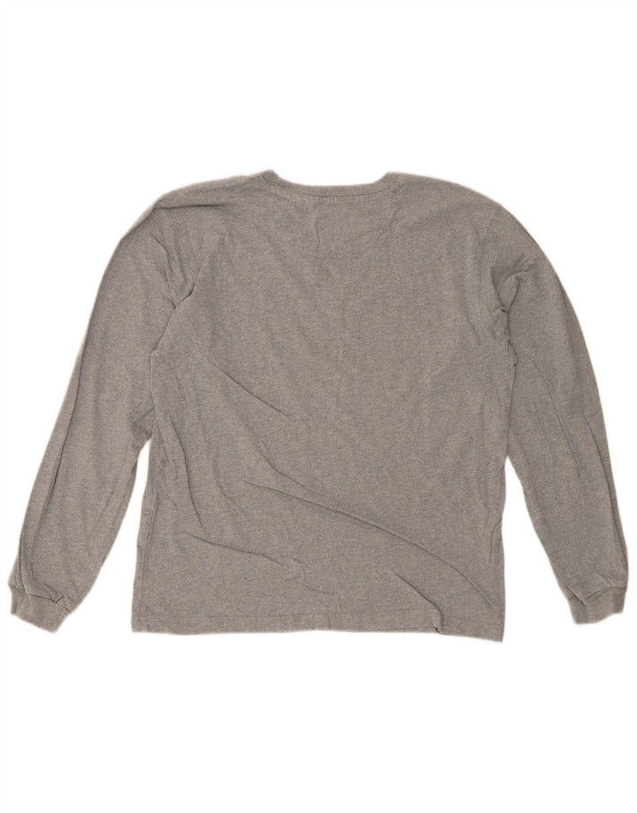 Champion Damen Top Langarm UK 14 Mittelgraue Baumwolle