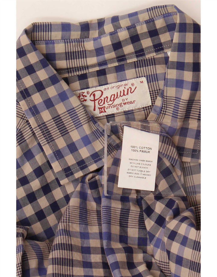 Penguin Herrenhemd aus mittelgrauer Gingham-Baumwolle