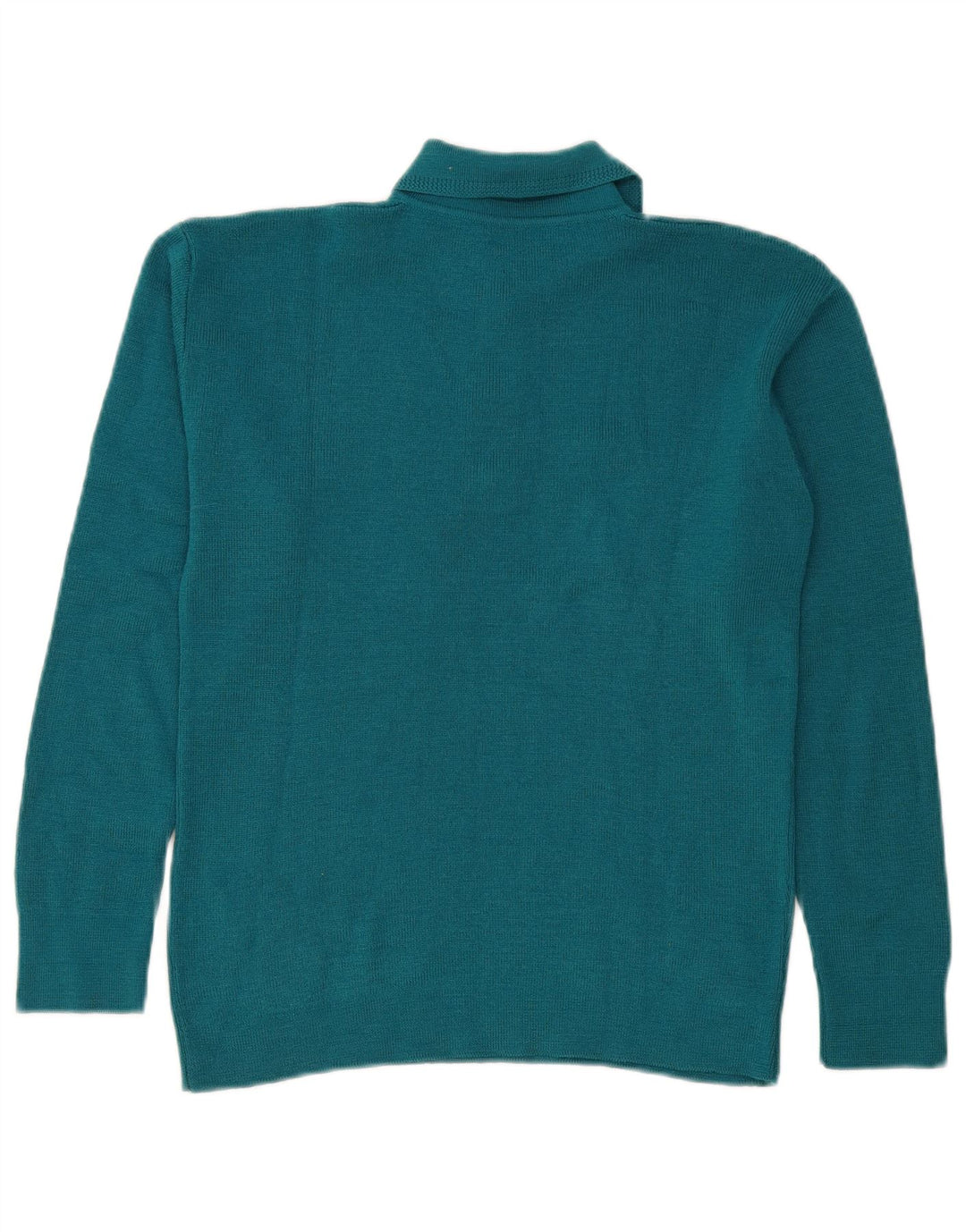 Vintage Damen Rollkragenpullover Pullover UK 14 Mittelblau