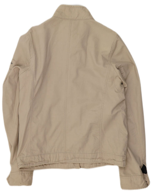 Abercrombie & Fitch Herren Bomberjacke UK 40 Large Beige Baumwolle