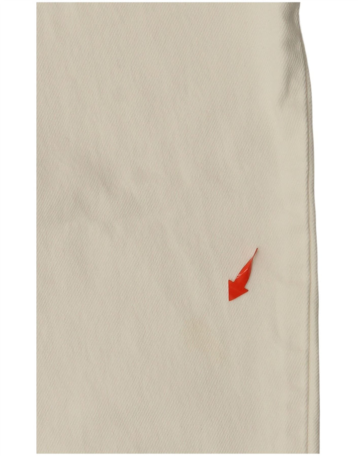 STEFANEL Damen-Jeans mit hoher Taille, IT 44, mittelgroß, W24, L27, gebrochene weiße Baumwolle