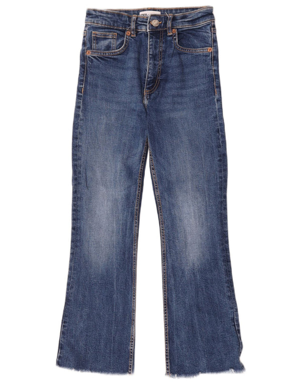 Zara Damen Bootcut Jeans EU 34 2XS W24 L25 Blau