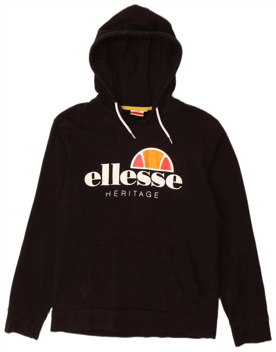 ELLESSE Herren Heritage Graphic Hoodie Pullover XL Schwarz Baumwolle