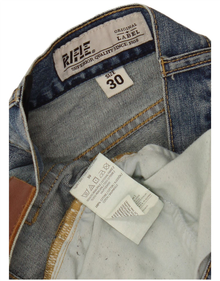 Rifle Herren Straight Jeans W30 L33 Blaue Baumwolle