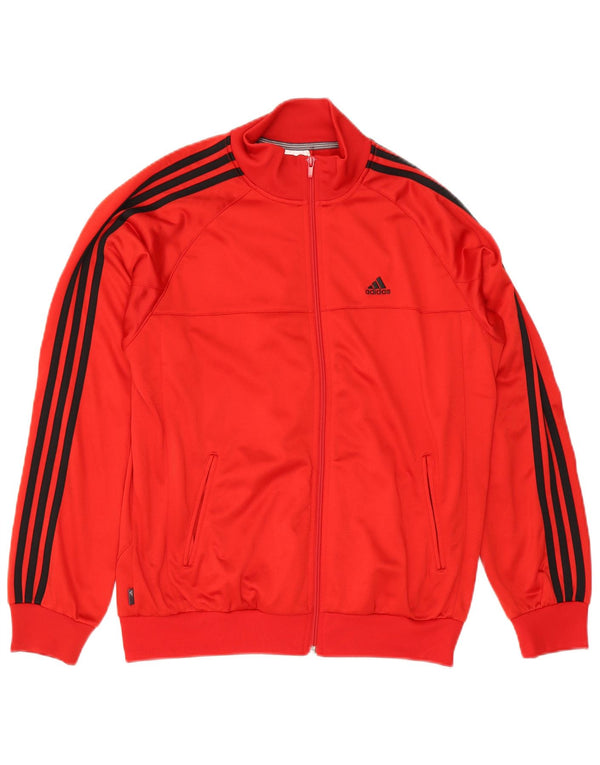 Adidas Jungen Trainingsanzug Top Jacke 15-16 Jahre Rot Polyester