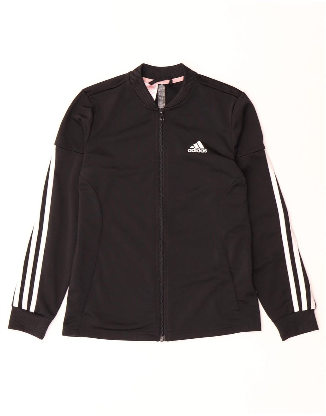 ADIDAS Mädchen-Trainingsanzug-Top-Jacke, 11–12 Jahre, schwarzes Polyester