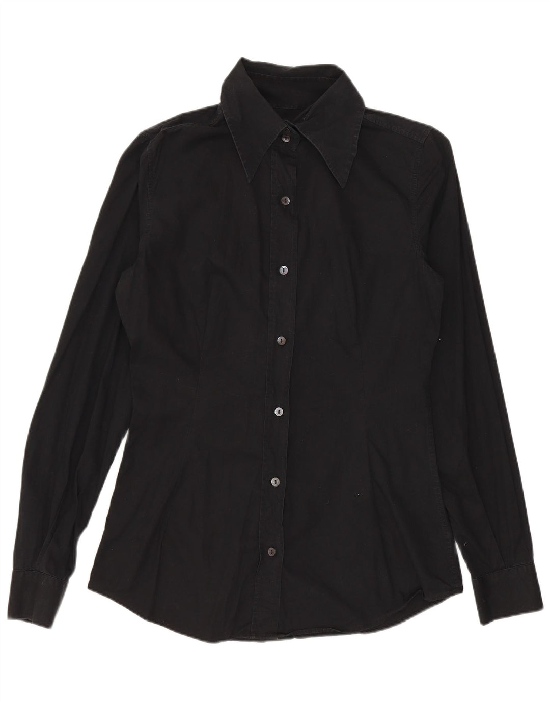 Dolce & Gabbana Damen Hemd IT 42 Mittelschwarze Baumwolle