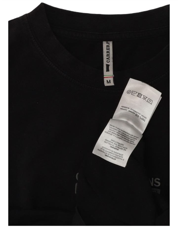 Carrera Herren-Grafik-Oberteil, langärmelig, mittelschwarz, Baumwolle