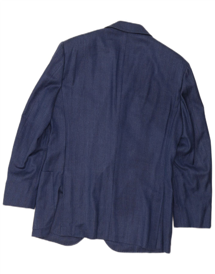 Burberry Mens 3 Button Blazer Jacket IT 48 Medium Navy Blue Wool