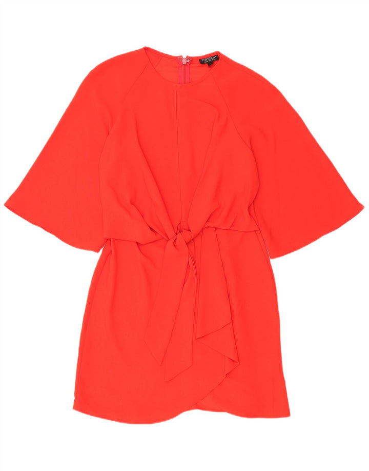 Topshop Damen Etuikleid UK 8 Small Rot Polyester
