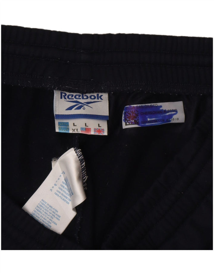 Reebok Herren-Trainingshose, groß, marineblau, Polyester