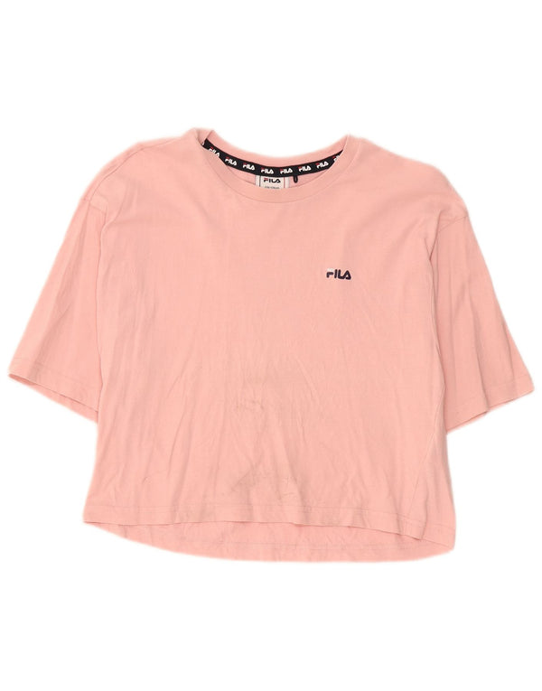 Fila Mädchen Crop T-Shirt Top 15–16 Jahre rosa Baumwolle