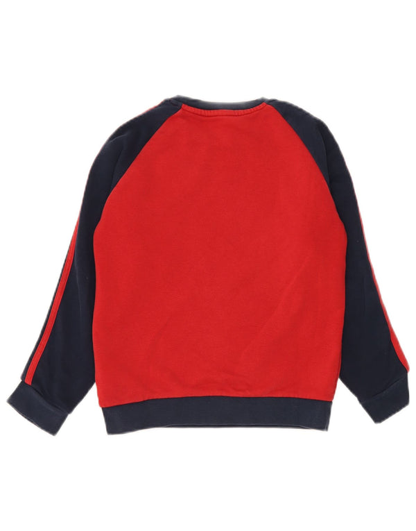 Adidas Jungen-Sweatshirt mit Arsenal-Grafik, 9–10 Jahre, rotes Farbblockdesign