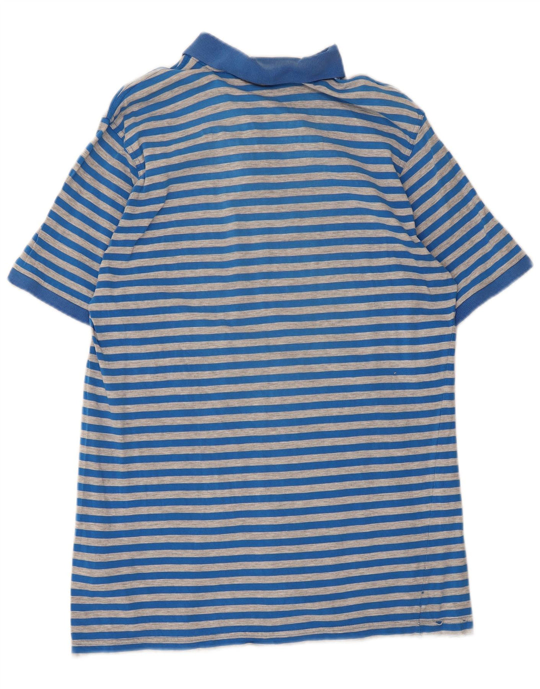 Fila Herren-Poloshirt, groß, blau gestreift, Baumwolle