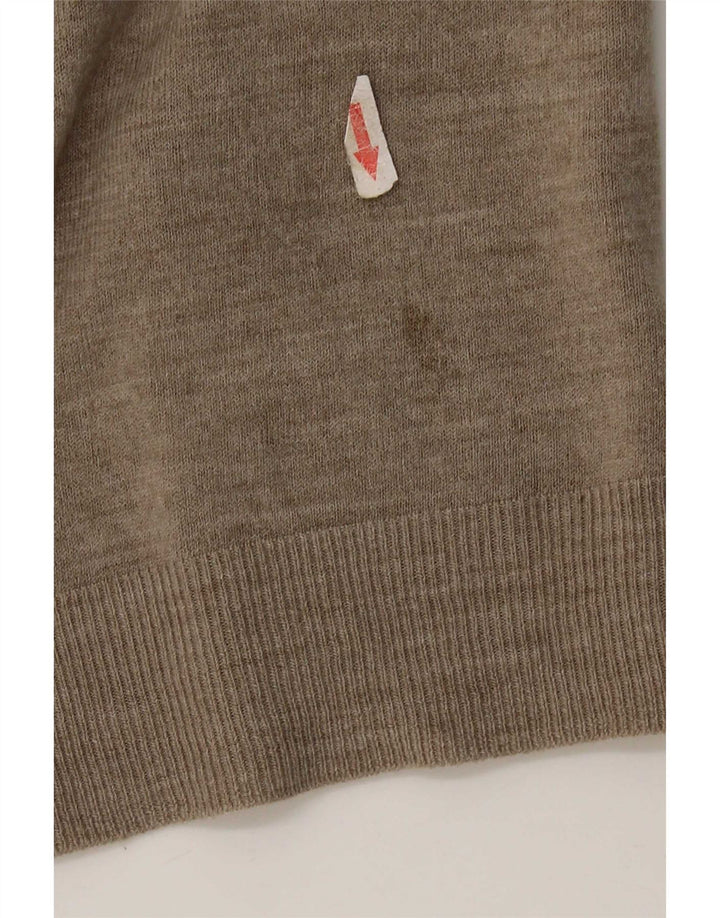 Marks & Spencer Herren-Pullover mit normaler Passform, V-Ausschnitt, großes Beige, Acryl