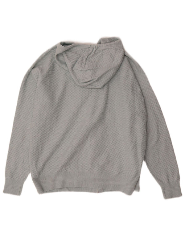 Marks & Spencer Damen-Cardigan mit Kapuze, UK 14, Mittelblau