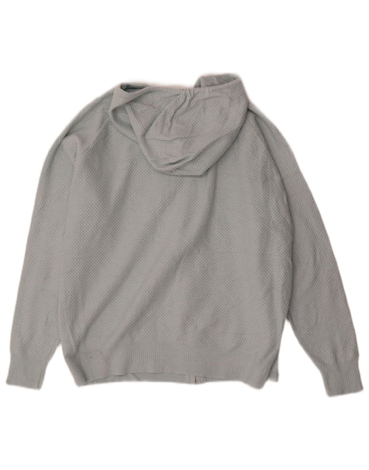 Marks & Spencer Damen-Cardigan mit Kapuze, UK 14, Mittelblau