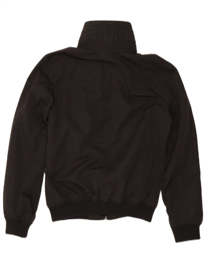 Superdry Herren Bomberjacke mit Grafik, UK 38, Mittelschwarz, Polyester