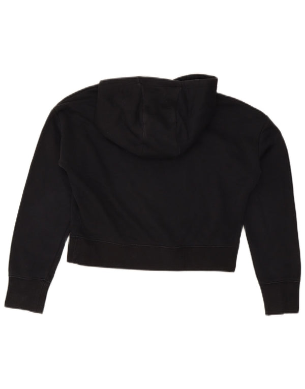 Nike Mädchen Graphic Crop Hoodie Pullover 12–13 Jahre große schwarze Baumwolle