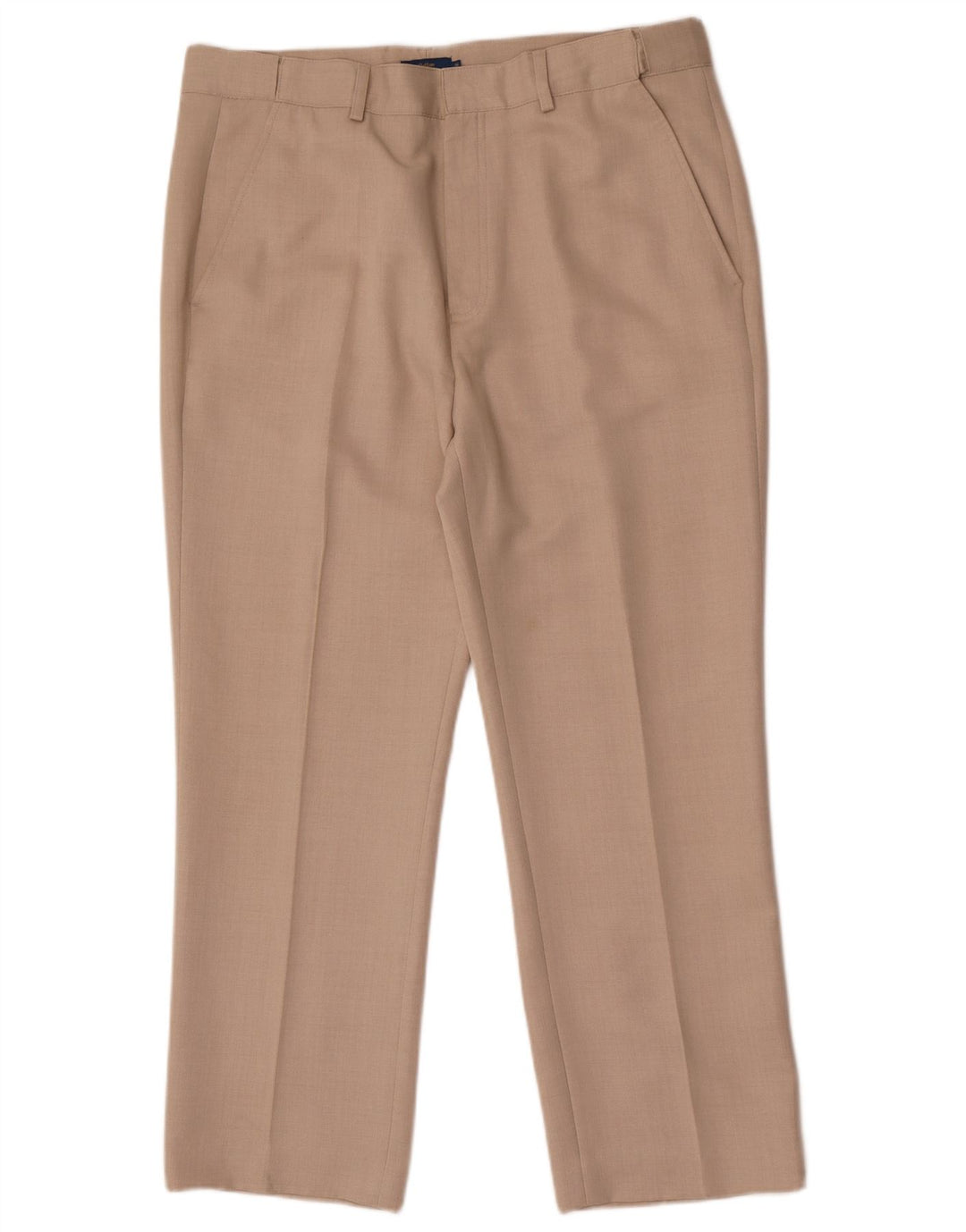 Cotton Traders Herren-Anzughose, gerade, W36, L28, Beige, Polyester