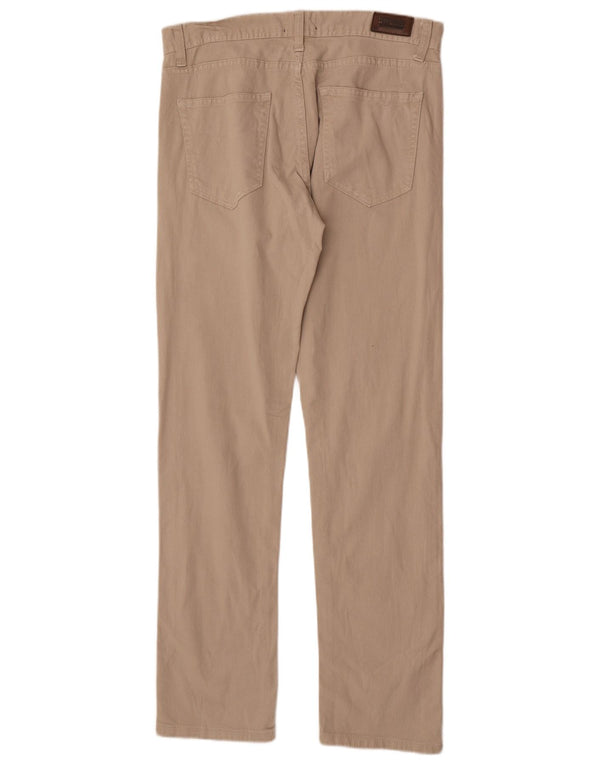 Zara Herren Straight Jeans EU 42 Large W32 L34 Beige Baumwolle