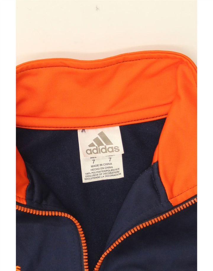 Adidas Jungen Grafik-Trainingsanzug-Top-Jacke, 6–7 Jahre, Marineblau, Farbblock