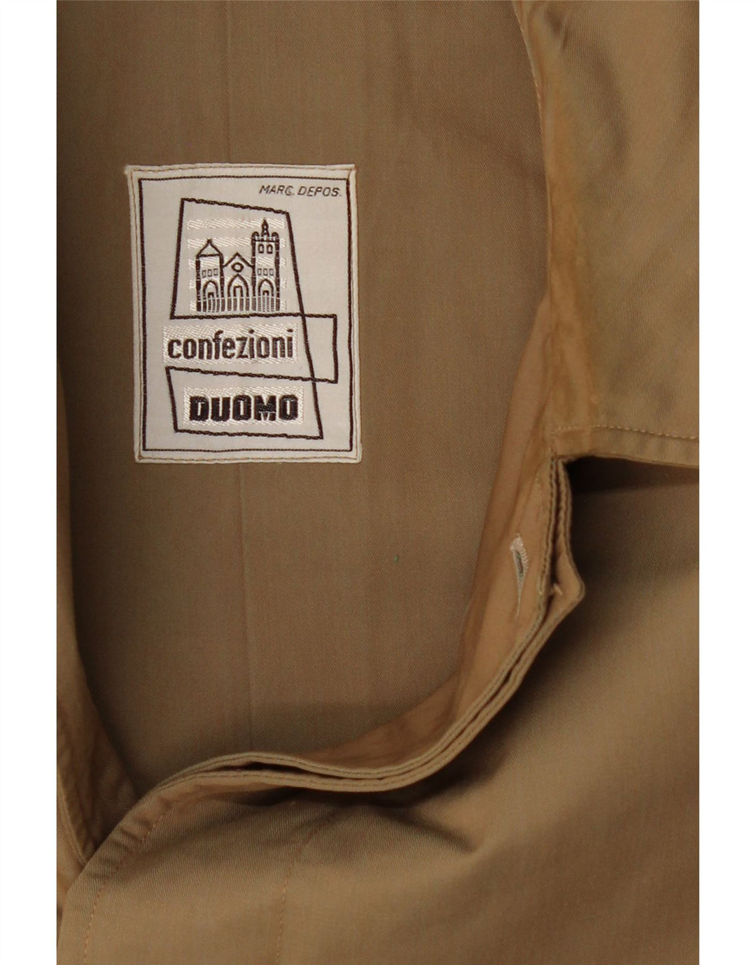 Vintage Damen Kapuzenmantel mit lockerer Passform IT 40 Small Beige