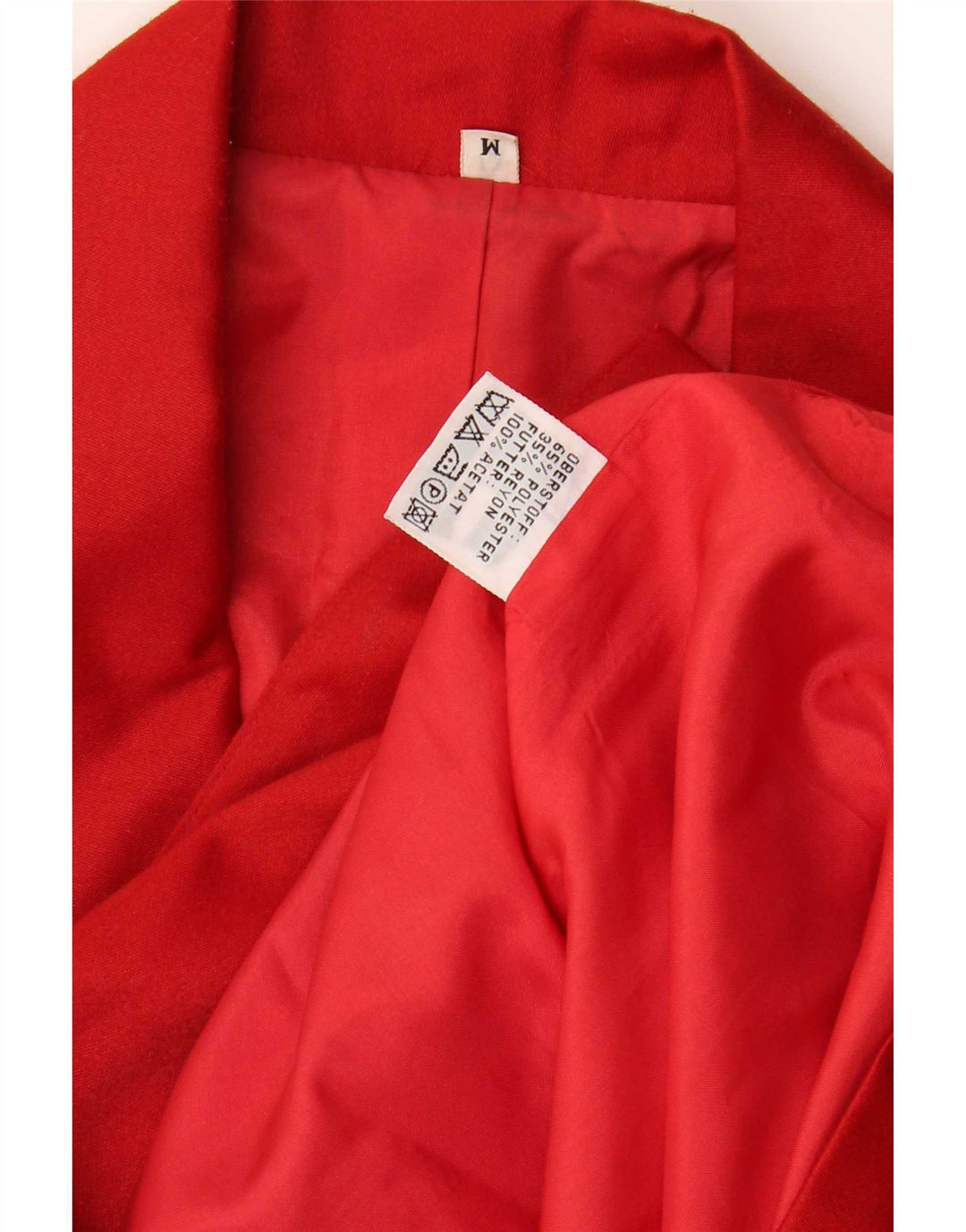 Vintage Damen Longline Zweireiher Blazer Jacke UK 14 Mittelrot