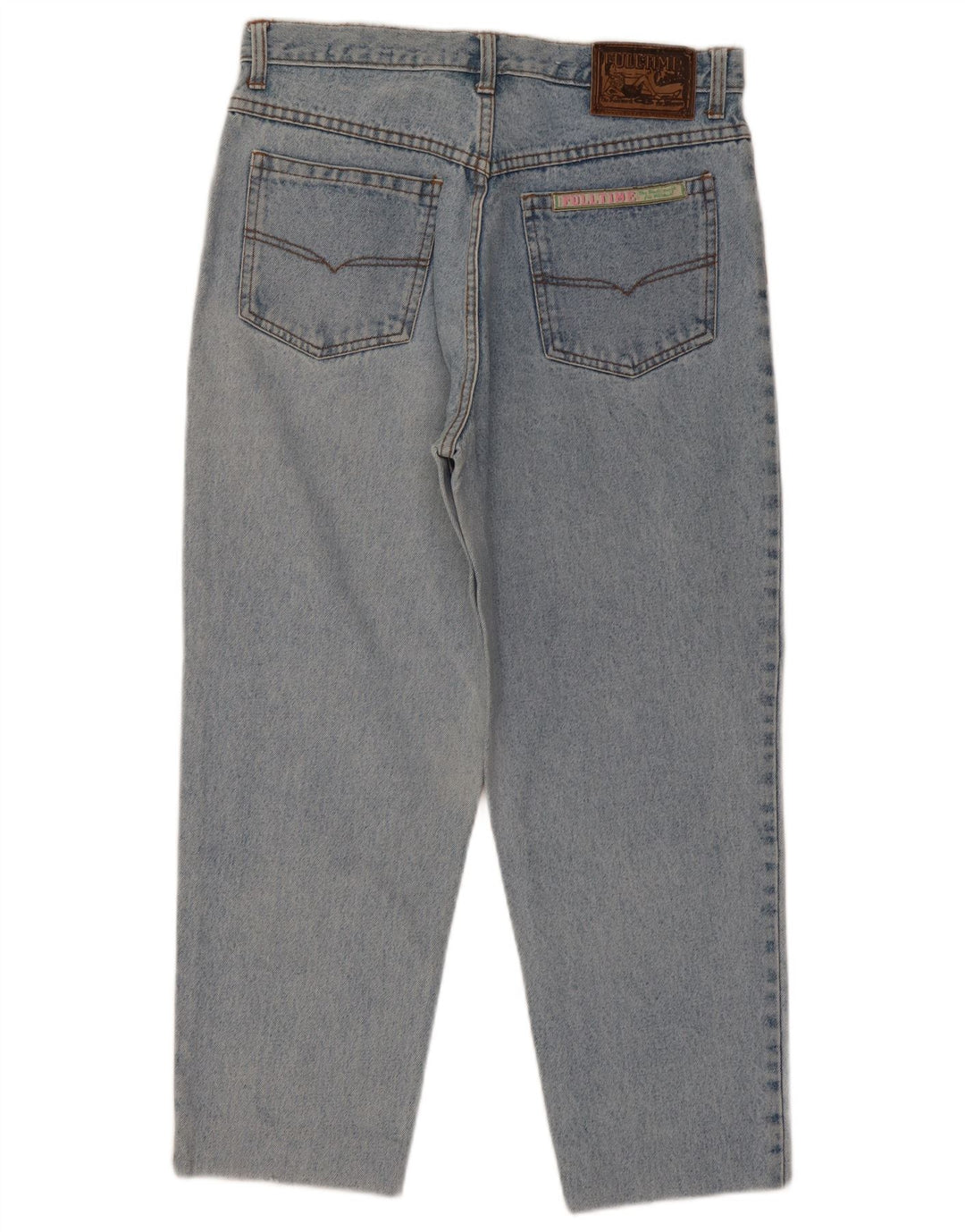 Vintage Damen Crop Tapered Jeans W32 L26 Blau