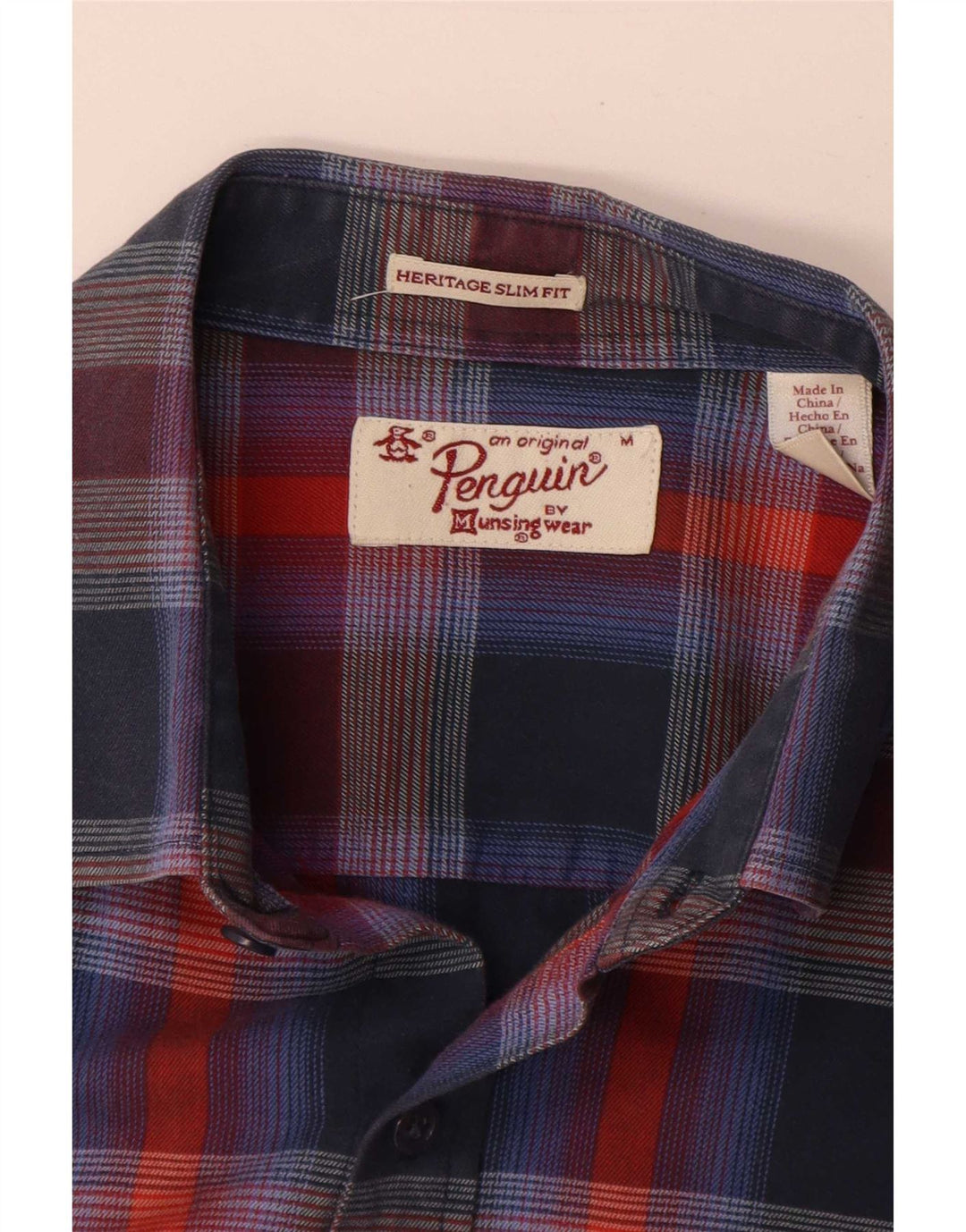 Penguin Herren Heritage Slim Fit Hemd, mittelgroß, mehrfarbig kariert