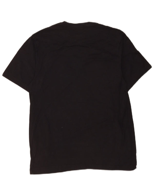 Nike Herren-T-Shirt mit Grafik, mittelgroß, schwarze Baumwolle
