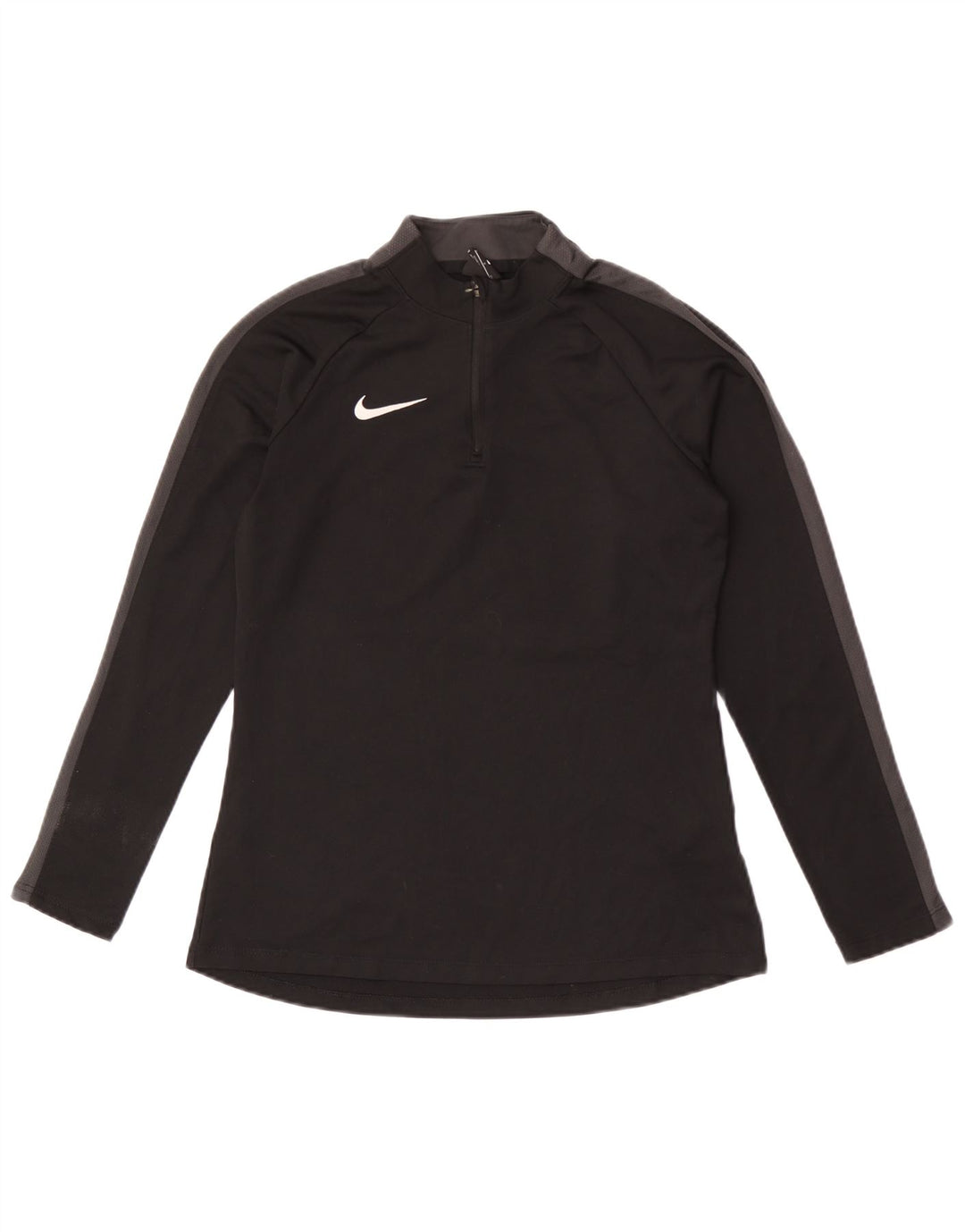 Nike Dri Fit Pullover-Trainingsanzugoberteil für Damen, UK 10, Größe S, Schwarz, Farbblock