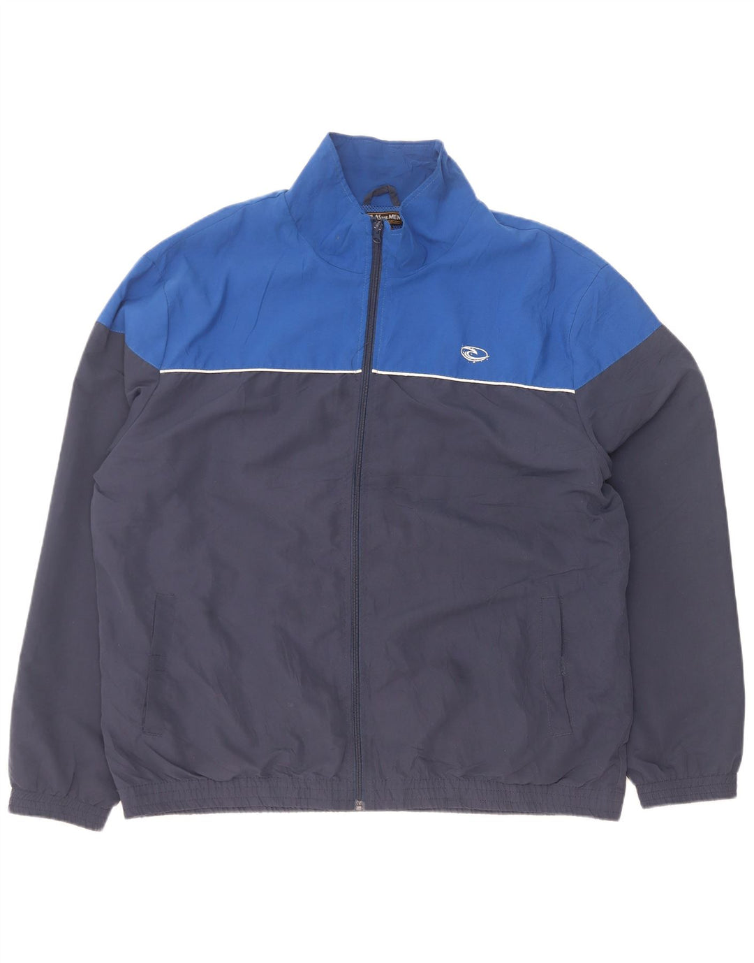 Atlas For Men Herren-Trainingsanzugoberteil, Jacke, 2XL, Marineblau, Farbblock