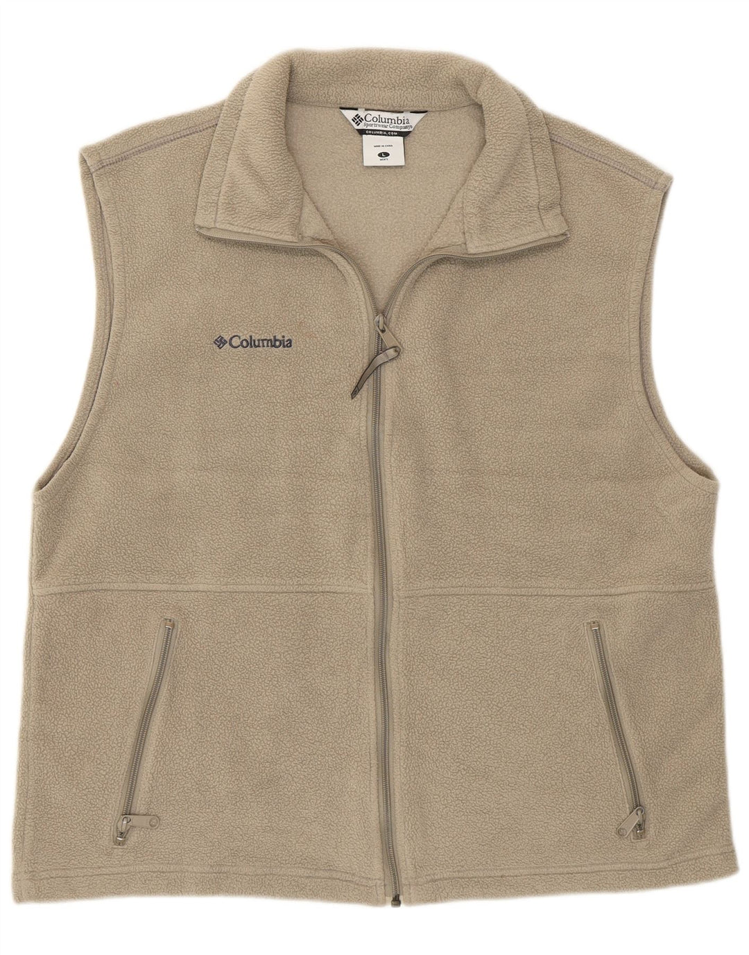 Columbia Herren Fleeceweste UK 40 Large Beige Polyester