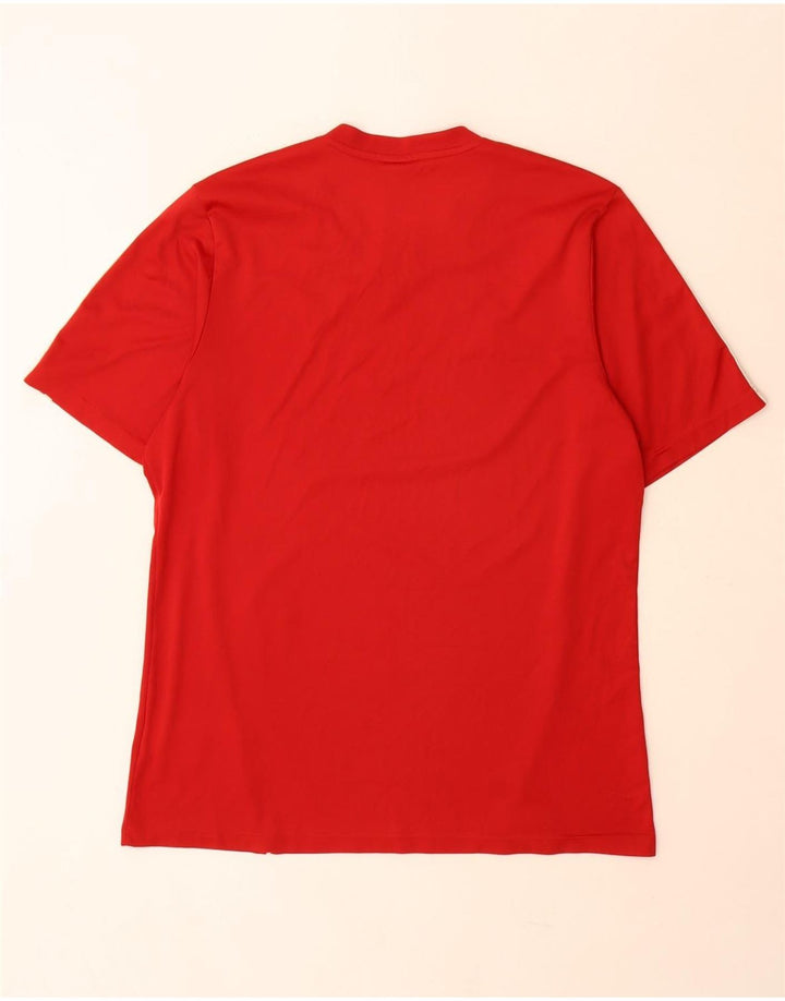 Adidas Herren T-Shirt Top Large Rot Polyester