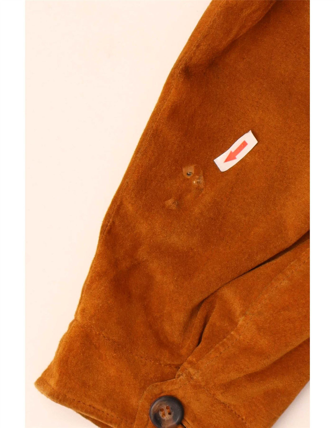 James Dillon Herren Wildleder Bomberjacke UK 40 Large Beige Leder