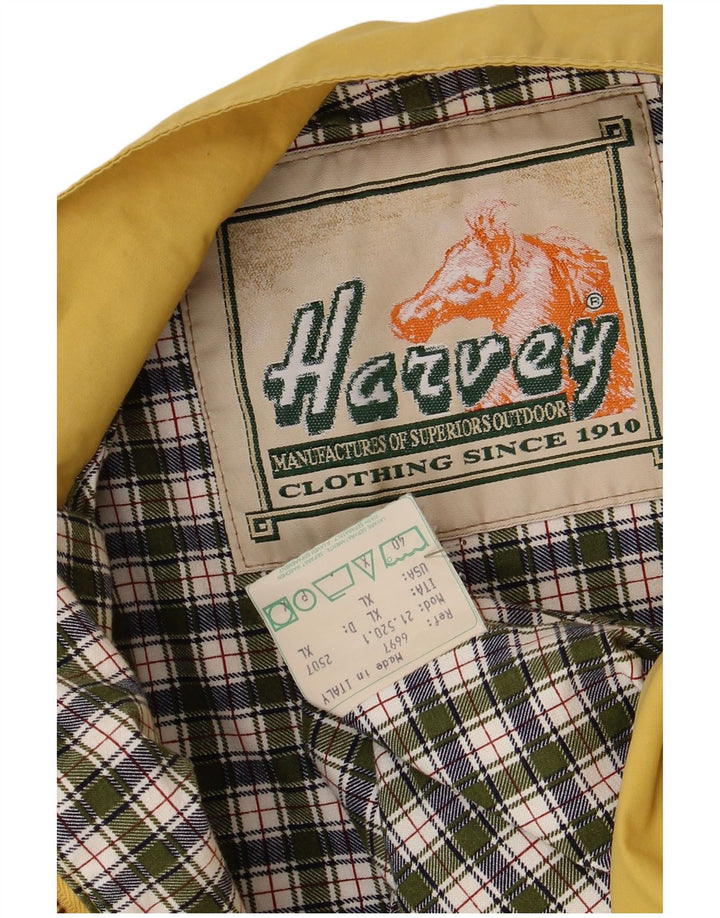 Vintage Herren Bomberjacke UK 42 XL Gelb Polyester