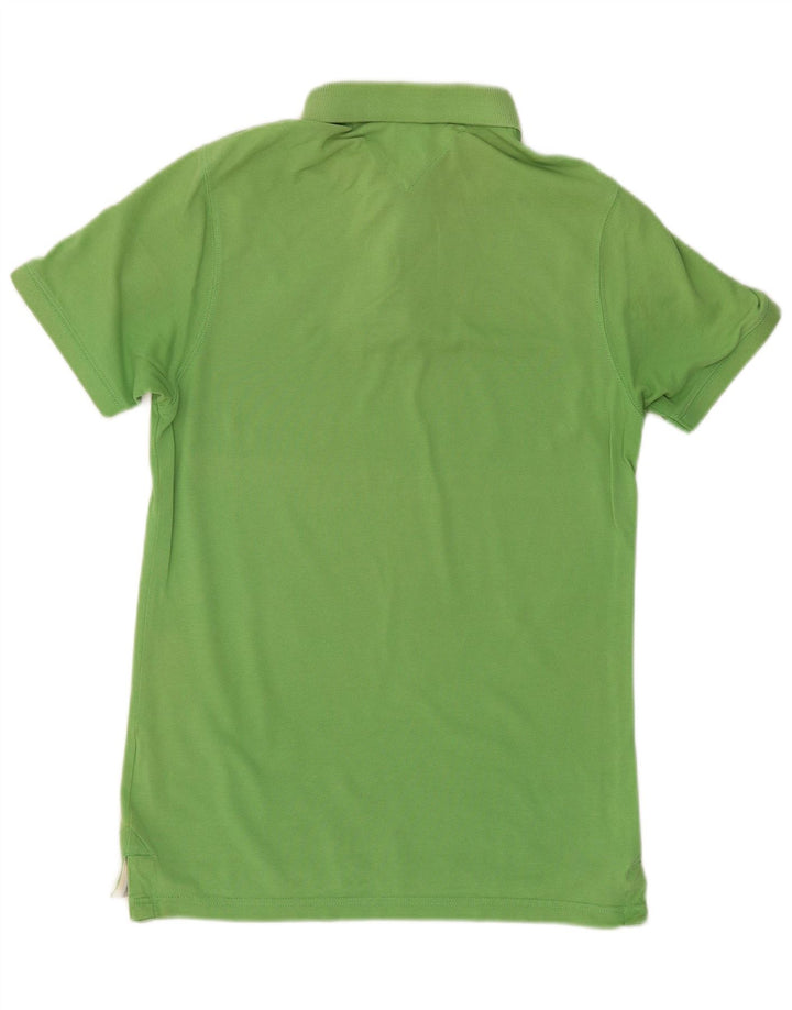 TOMMY HILFIGER Mens Polo Shirt Medium Green Cotton