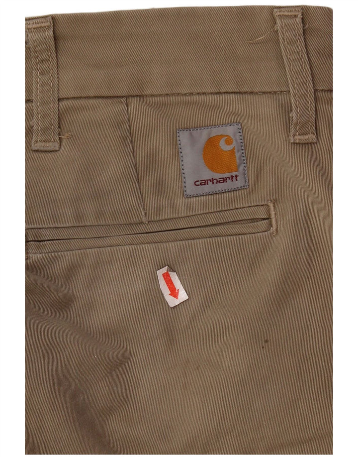 CARHARTT Herren Slim Chinohose W29 L32 Beige Baumwolle
