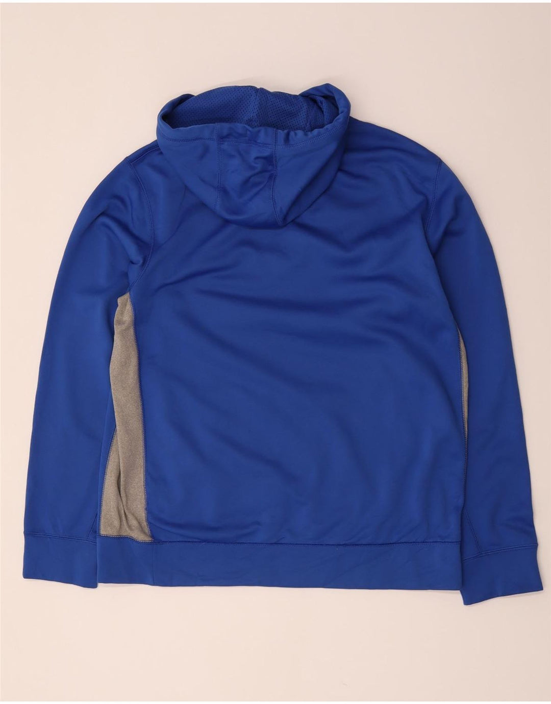 Nike Herren Therma-Fit Kapuzenpullover, großes, blaues Farbblock-Polyester