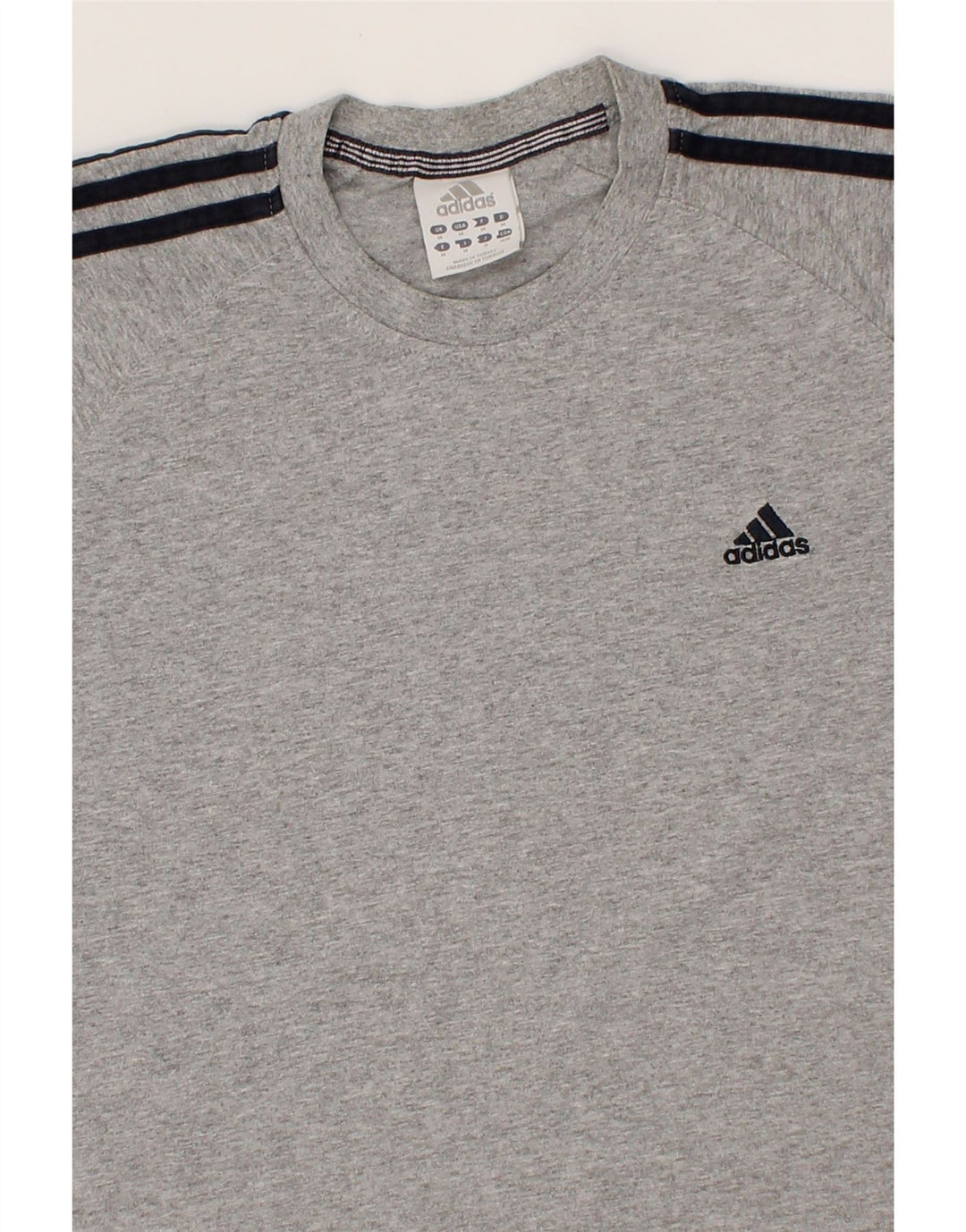 ADIDAS Mens T-Shirt Top Medium Grey Cotton Vintage Adidas and Second-Hand Adidas from Messina Hembry 