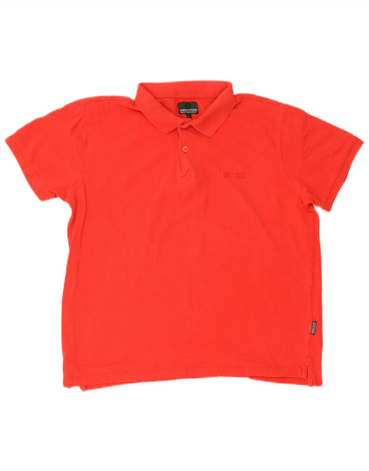 Enrico Coveri Herren Poloshirt Large Rot