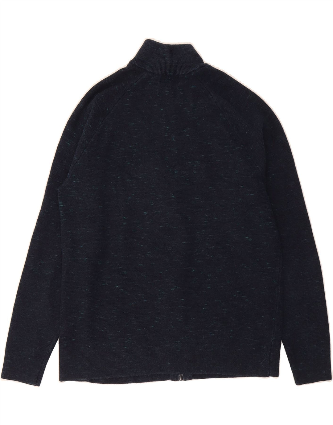 MARKS & SPENCER Womens Cardigan Sweater UK 14 Medium Navy Blue Flecked Vintage Marks & Spencer and Second-Hand Marks & Spencer from Messina Hembry 